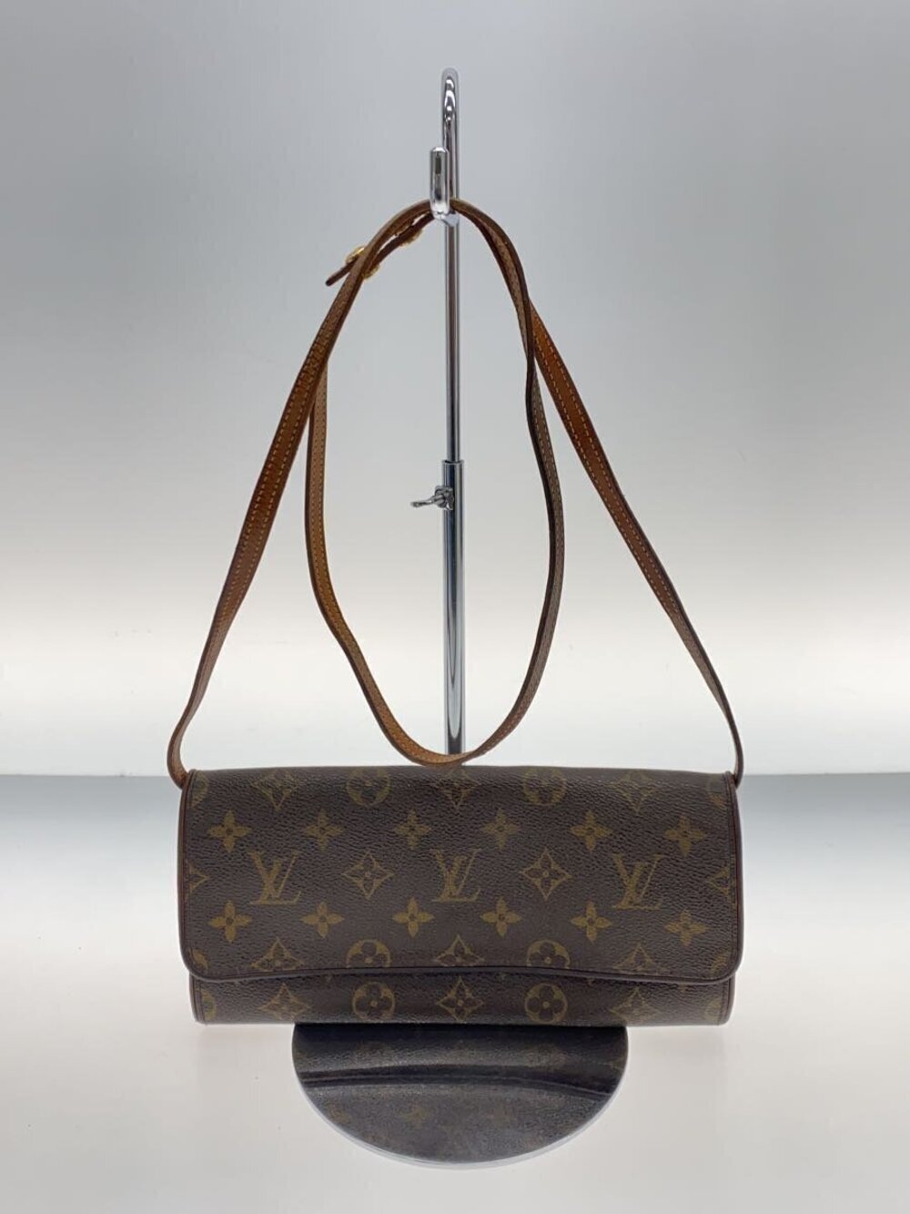 LOUIS VUITTON Pochette Twin Monogram Canvas Brown